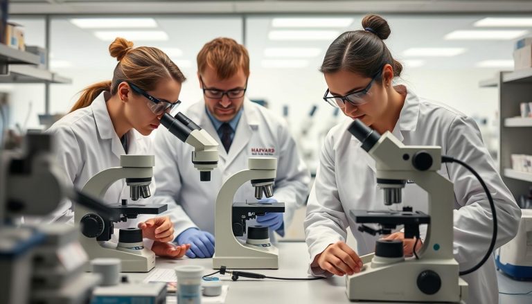 Harvard researchers studying metabolism and mitochondria in laboratory setting